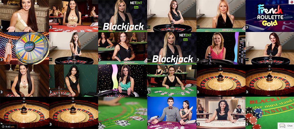 Play Live Casino from Evolution, NetEnt and Lucky Streak